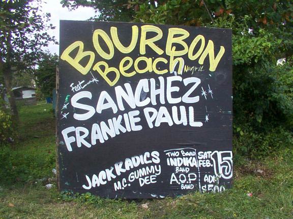Sanchez at Bourbon Beach!