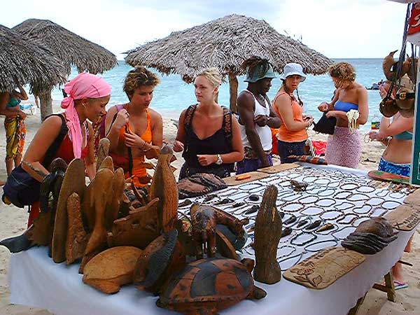 Christopher Selling Crafts near Beach House Villas