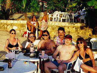 Friends at Pickled Parrot in Negril Jamaica