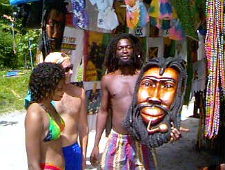Bongo Stevie at the O&D Gift Shop in Negril Jamaica