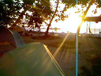 Camping at Sunset at Roots Bamboo in Negril Jamaica