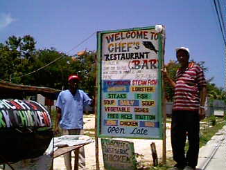 Chef's Restaurant and Bar on Summerset Road across from Drumville Cove in Negril, Jamaica