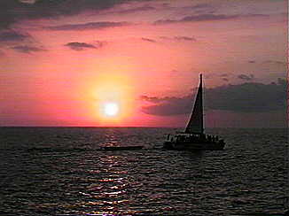 Sunset at Mirage in Negril, Jamaica