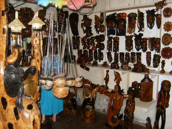 Carvings at Dr Quality and Fay's in Negril Jamaica